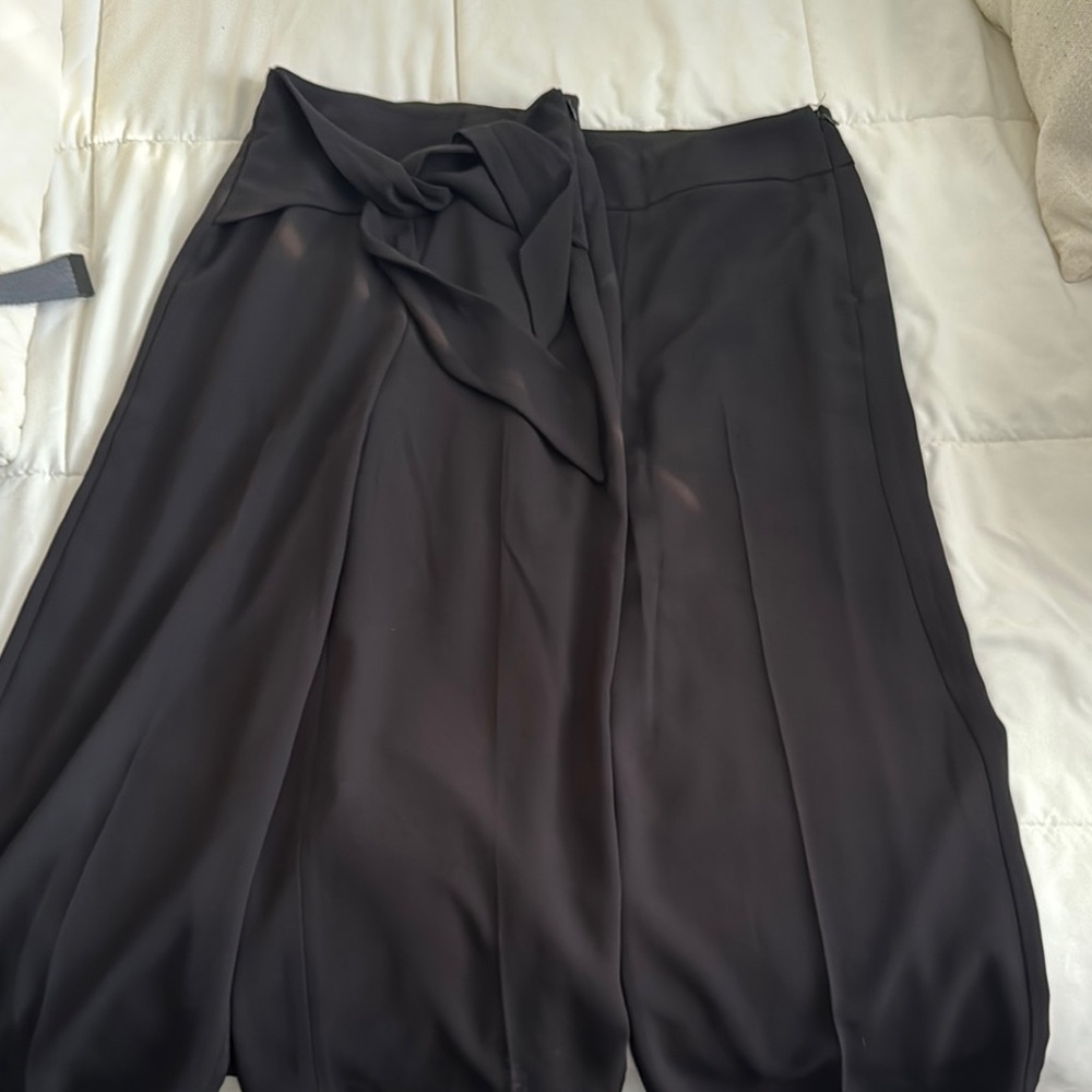 Elegant Black Wide Leg Cropped Pants